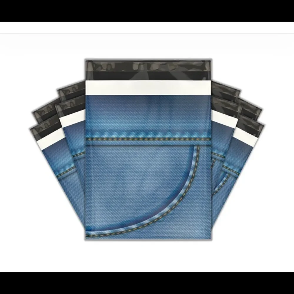 Poly Mailers MIX JEANS 10x13 21 pieces 21 stickers
